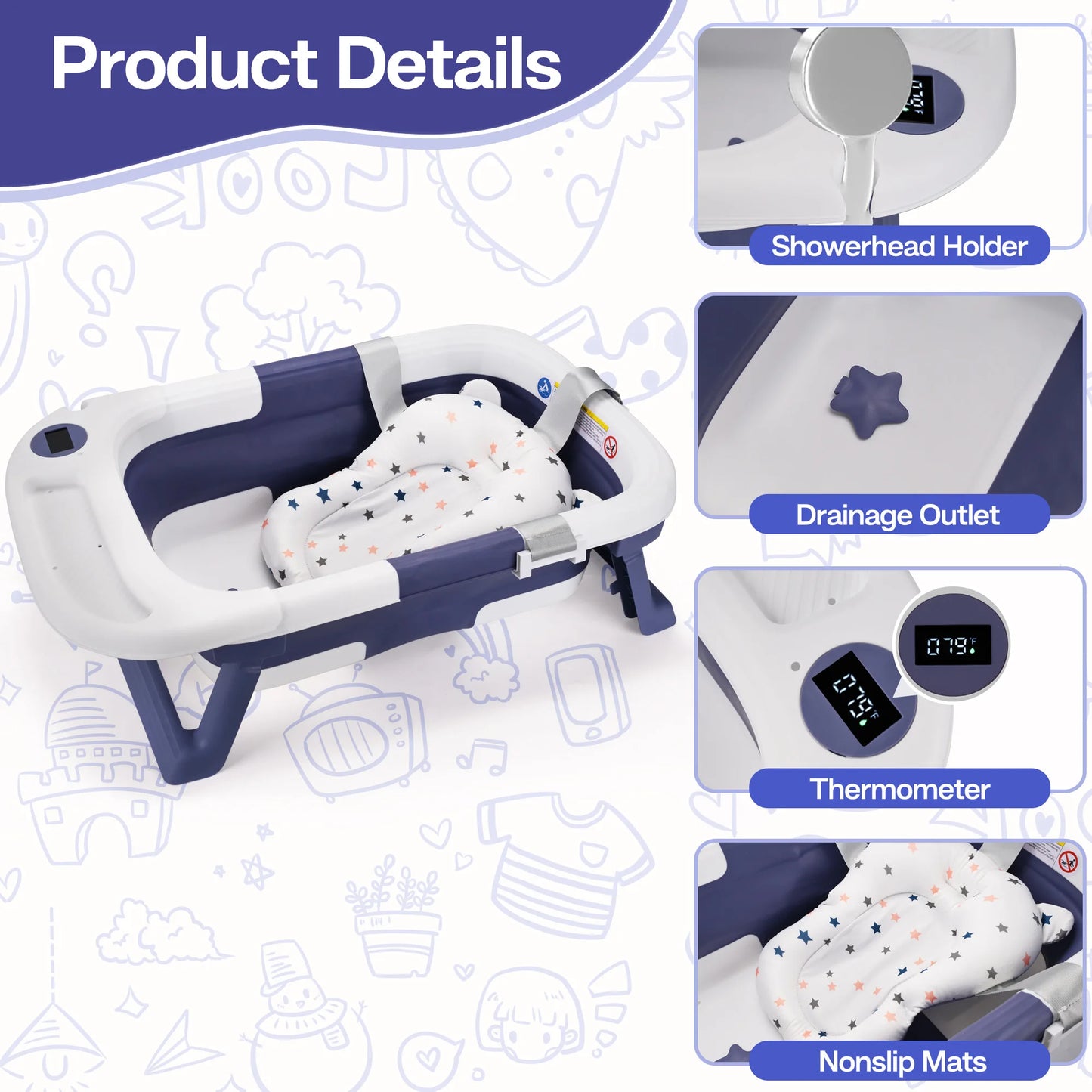 Foldable Baby Bathtub
