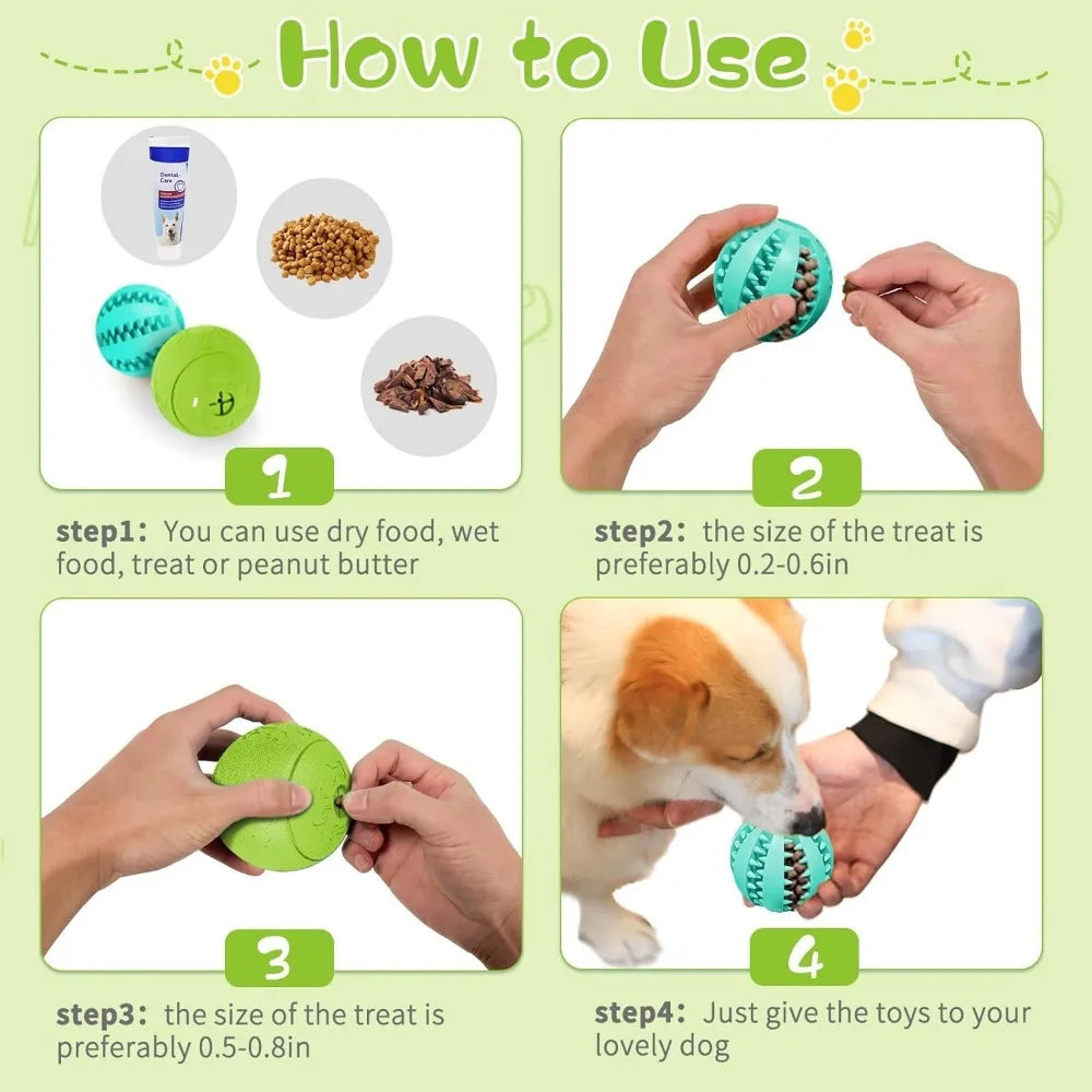 Rolling Dog Ball Interactive Toy – Slow Feeder & Treat Dispenser