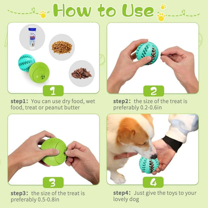 Rolling Dog Ball Interactive Toy – Slow Feeder & Treat Dispenser