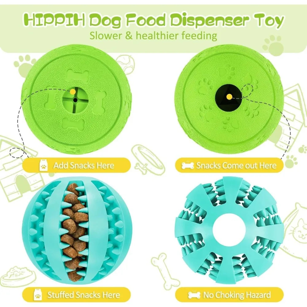 Rolling Dog Ball Interactive Toy – Slow Feeder & Treat Dispenser
