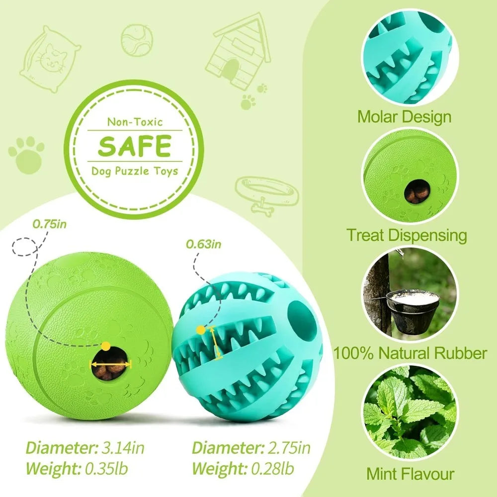 Rolling Dog Ball Interactive Toy – Slow Feeder & Treat Dispenser
